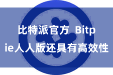 比特派官方 Bitpie人人版还具有高效性