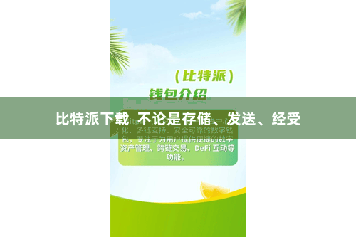 比特派下载  不论是存储、发送、经受